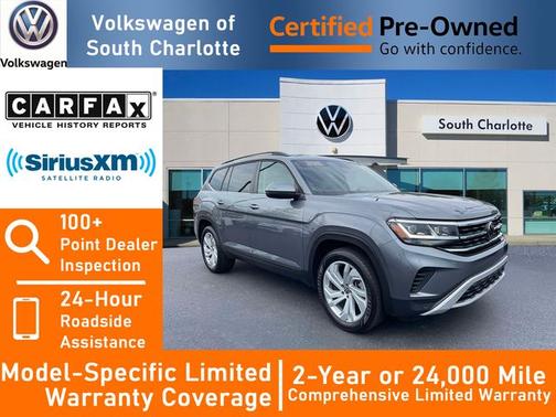 Platinum Gray Metallic 2023 Volkswagen Atlas 3.6 SE w/ Technology