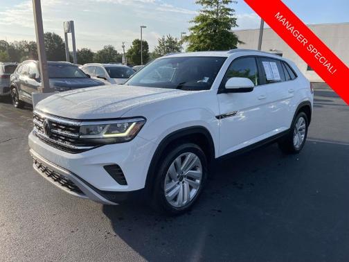 Pure White 2023 Volkswagen Atlas Cross Sport 3.6 V6 SE w/ Technology