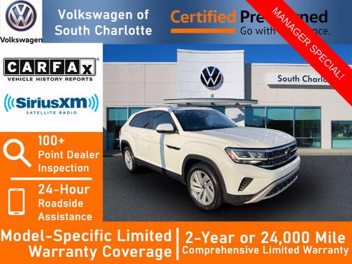 Pure White 2023 Volkswagen Atlas Cross Sport 3.6 V6 SE w/ Technology