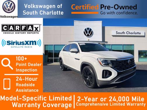 Pure White 2024 Volkswagen Atlas Cross Sport 2.0T SE w/ Technology