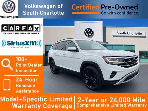 Pure White 2023 Volkswagen Atlas 3.6 SE w/ Technology
