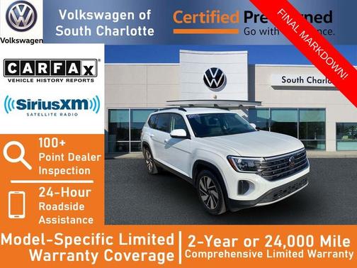 Pure White 2025 Volkswagen Atlas 2.0T SE w/ Technology