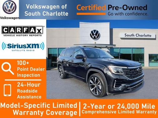 Deep Black Pearl Effect 2024 Volkswagen Atlas 2.0T SEL Premium R-Line