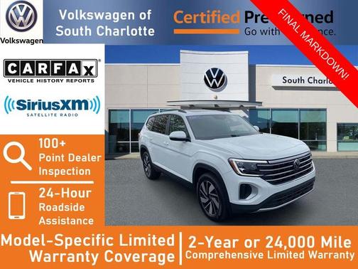 Pure White 2025 Volkswagen Atlas 2.0T SE w/ Technology