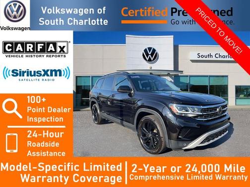 Deep Black Pearl Effect 2023 Volkswagen Atlas 3.6 SE w/ Technology