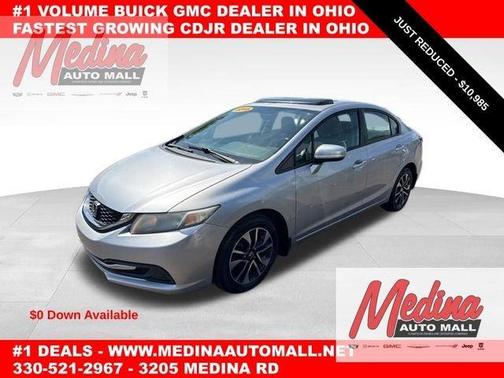Alabaster Silver Metallic 2015 Honda Civic EX