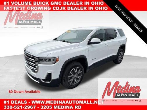 Summit White 2023 GMC Acadia SLE