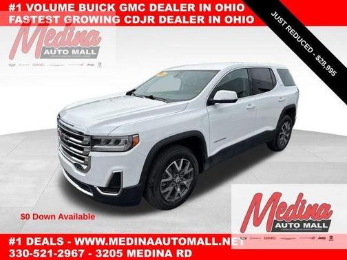 Summit White 2023 GMC Acadia SLE