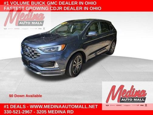 Blue Metallic 2019 Ford Edge Titanium