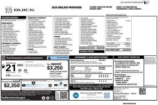 Cherry Red Tintcoat 2026 Buick Enclave Preferred