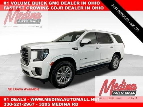Summit White 2021 GMC Yukon SLT