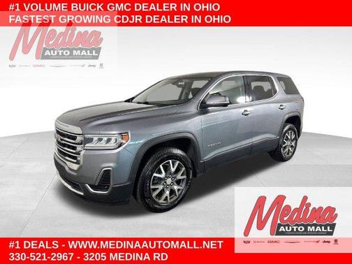 Satin Steel Metallic 2021 GMC Acadia SLE