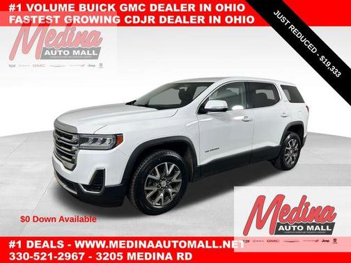 Summit White 2021 GMC Acadia SLE