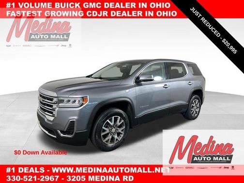 Satin Steel Metallic 2022 GMC Acadia SLE