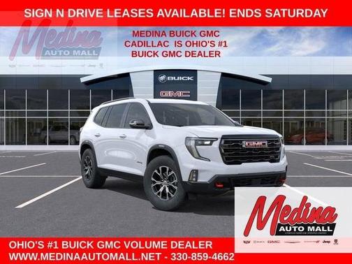 Glacier White 2026 GMC Acadia AT4