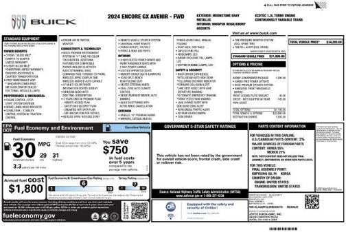 Moonstone Gray Metallic 2024 Buick Encore GX Avenir