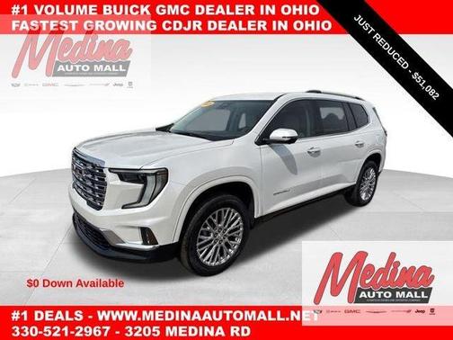 White Frost Tri-Coat 2025 GMC Acadia Denali
