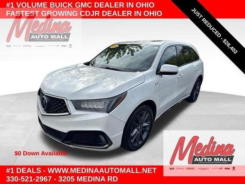White Diamond Pearl 2019 Acura MDX 3.5L Technology & A-Spec Pkgs