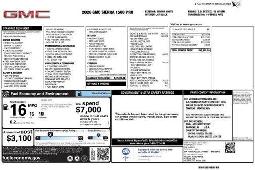 Summit White 2026 GMC Sierra 1500 Pro