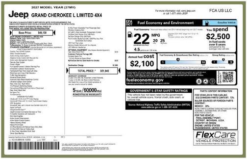 Gloss Black 2027 Jeep Grand Cherokee L Limited