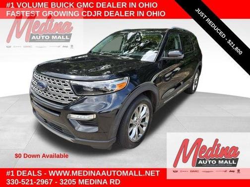 Agate Black Metallic 2021 Ford Explorer Limited