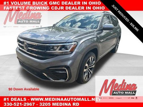 Platinum Gray Metallic 2021 Volkswagen Atlas 3.6 V6 SEL R-Line