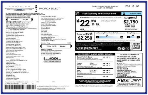 Bright White Clearcoat 2026 Chrysler Pacifica Select