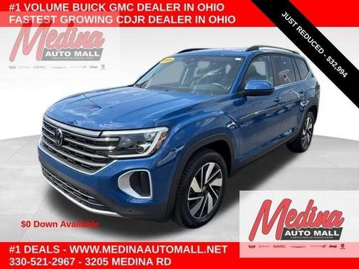 Mountain Lake Blue 2025 Volkswagen Atlas 2.0T SE