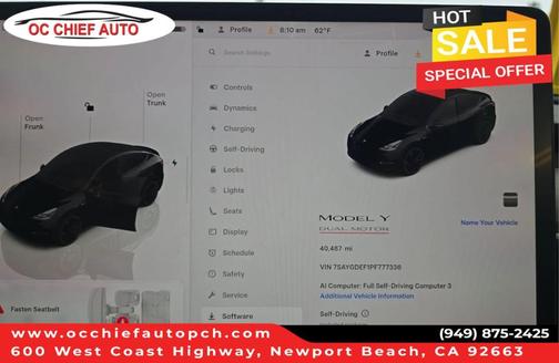 Black 2023 Tesla Model Y Performance