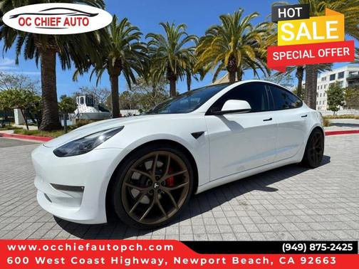 Pearl White Multi 2022 Tesla Model 3 Performance