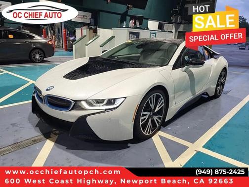 White 2016 BMW i8 Base