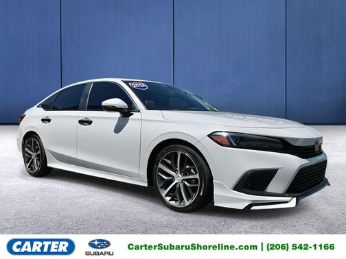 Platinum White Pearl 2024 Honda Civic Touring