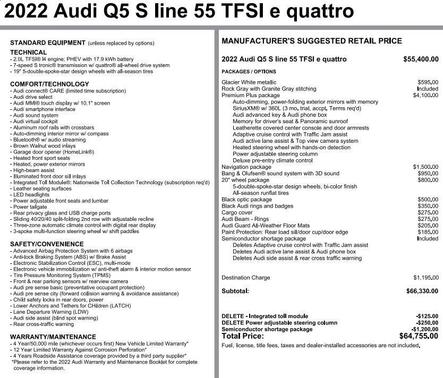 Photo 2 of 32 of 2022 Audi Q5 e 55 S line quattro Premium