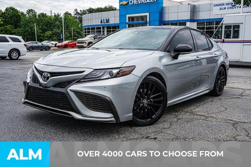 Midnight Black Metallic 2021 Toyota Camry XSE V6