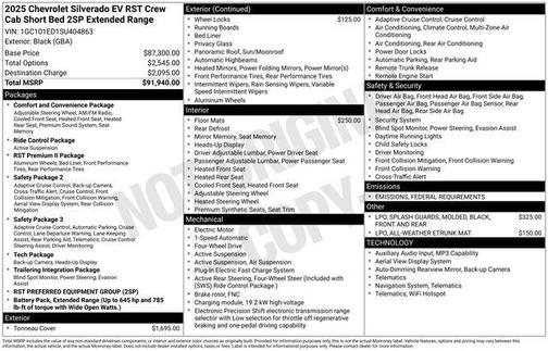 2025 Chevrolet Silverado EV RST