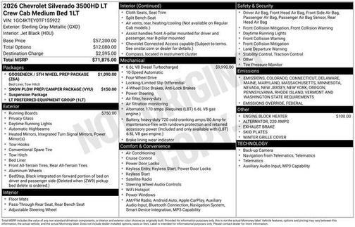 2026 Chevrolet Silverado 3500 LT