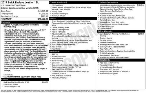 2017 Buick Enclave Leather