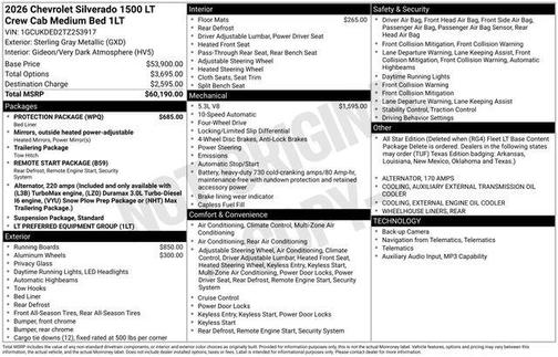 2026 Chevrolet Silverado 1500 LT