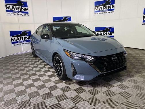 Atlantic Gray Metallic/Super Black 2025 Nissan Sentra SR