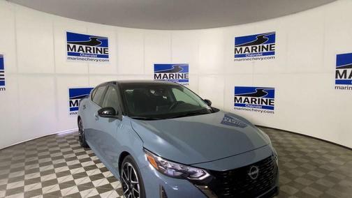Atlantic Gray Metallic/Super Black 2025 Nissan Sentra SR