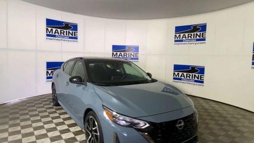 Atlantic Gray Metallic/Super Black 2025 Nissan Sentra SR