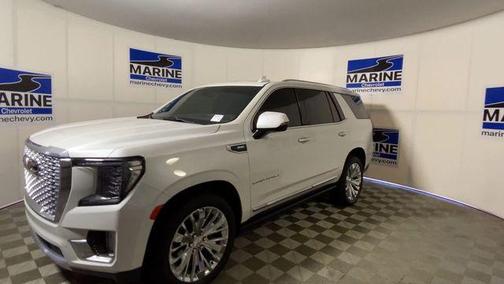 White Frost Tricoat 2021 GMC Yukon Denali