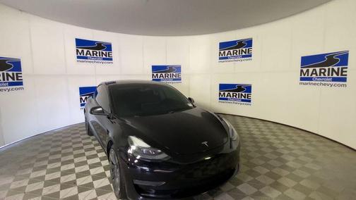 Solid Black 2021 Tesla Model 3 Performance