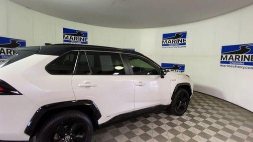 Blizzard Pearl w/Midnight Black Roof 2020 Toyota RAV4 Hybrid SE