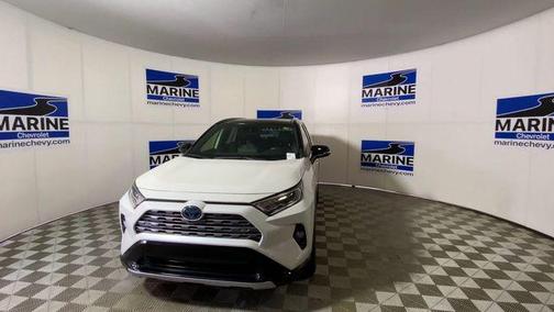 Blizzard Pearl w/Midnight Black Roof 2020 Toyota RAV4 Hybrid SE