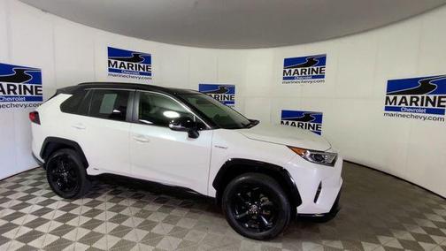 Blizzard Pearl w/Midnight Black Roof 2020 Toyota RAV4 Hybrid SE