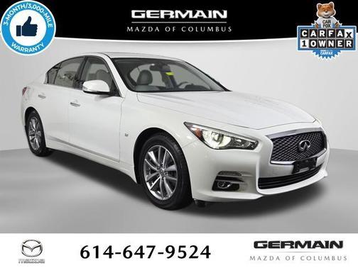 Moonlight White 2015 INFINITI Q50 Premium