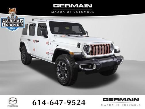 Bright White Clearcoat 2024 Jeep Wrangler 4-Door Sahara 4x4