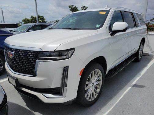 Crystal White Tri-Coat 2024 Cadillac Escalade ESV Premium Luxury