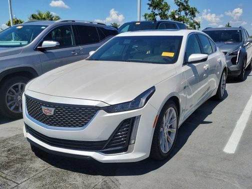 Crystal White Tri-Coat 2023 Cadillac CT5 Luxury RWD